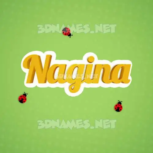 nagina in Ladybugs style - 3D name wallpaper
