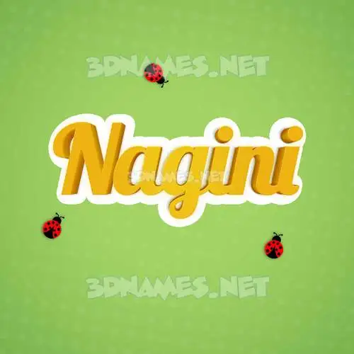 nagini in Ladybugs style - 3D name wallpaper