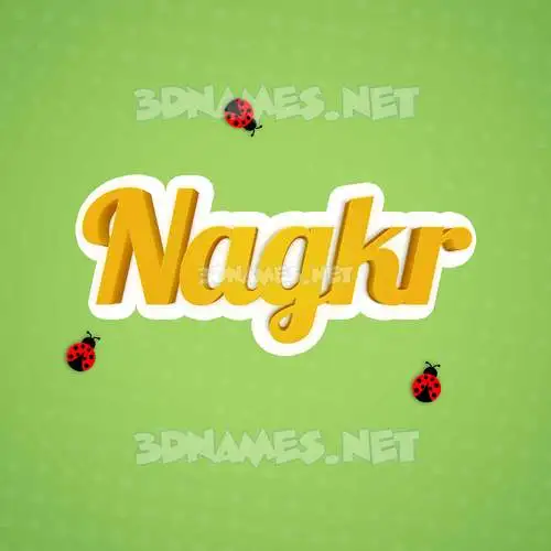 nagkr in Ladybugs style - 3D name wallpaper