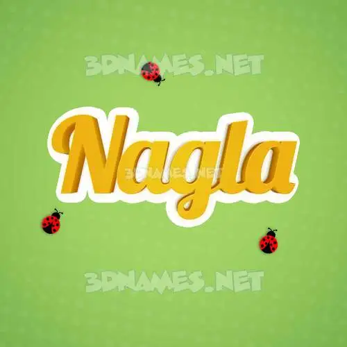 nagla in Ladybugs style - 3D name wallpaper
