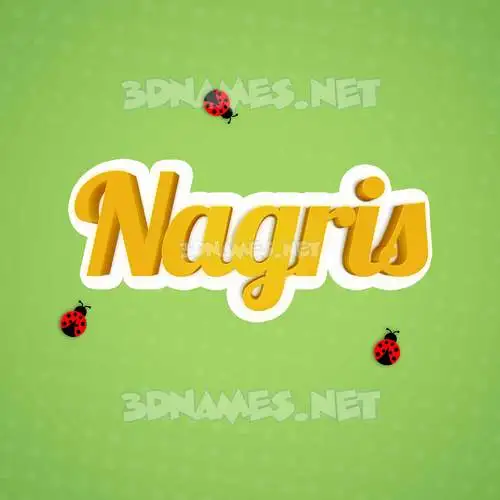 nagris in Ladybugs style - 3D name wallpaper