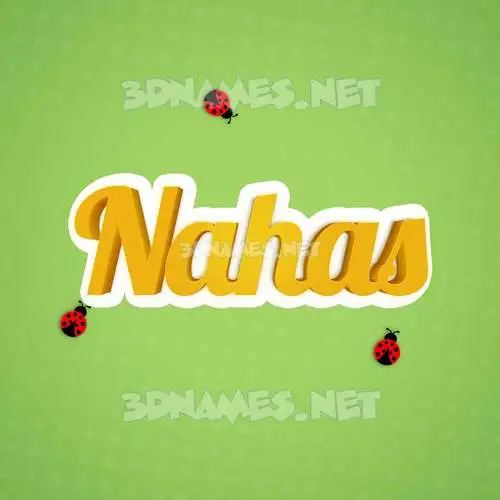 nahas in Ladybugs style - 3D name wallpaper