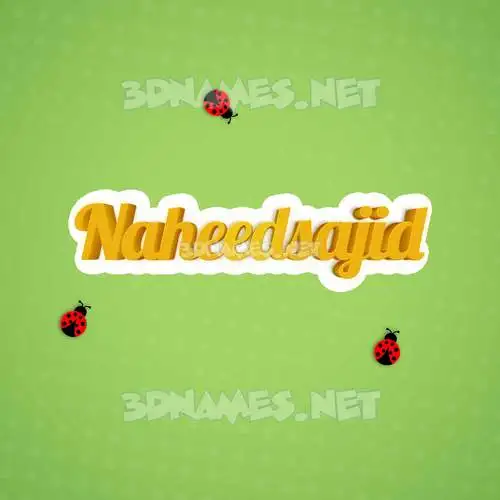 naheedsajid in Ladybugs style - 3D name wallpaper naheedsajid in Ladybugs style - 3D name wallpaper