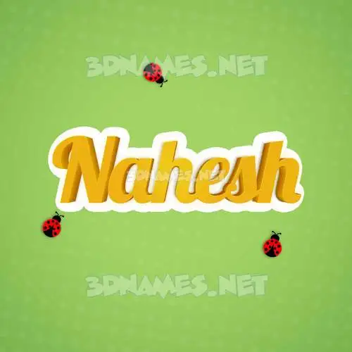 nahesh in Ladybugs style - 3D name wallpaper