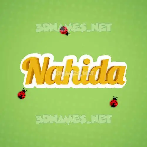 nahida in Ladybugs style - 3D name wallpaper