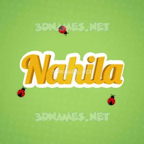 nahila in Ladybugs style - 3D name wallpaper nahila in Ladybugs style - 3D name wallpaper