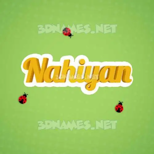 nahiyan in Ladybugs style - 3D name wallpaper