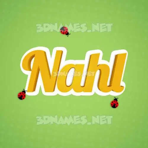 nahl in Ladybugs style - 3D name wallpaper nahl in Ladybugs style - 3D name wallpaper