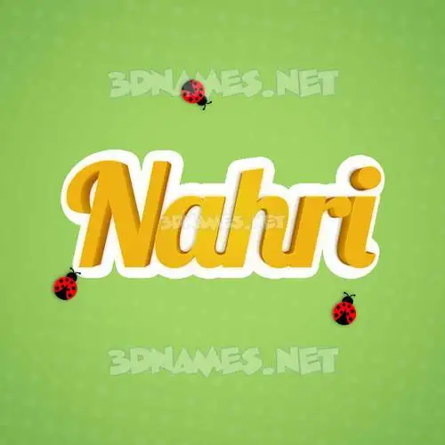 nahri in Ladybugs style - 3D name wallpaper