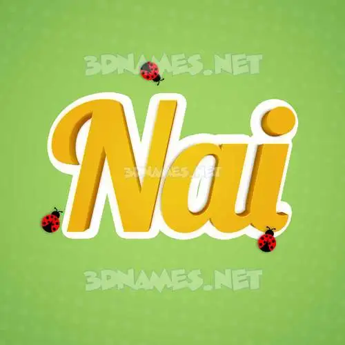 nai in Ladybugs style - 3D name wallpaper nai in Ladybugs style - 3D name wallpaper