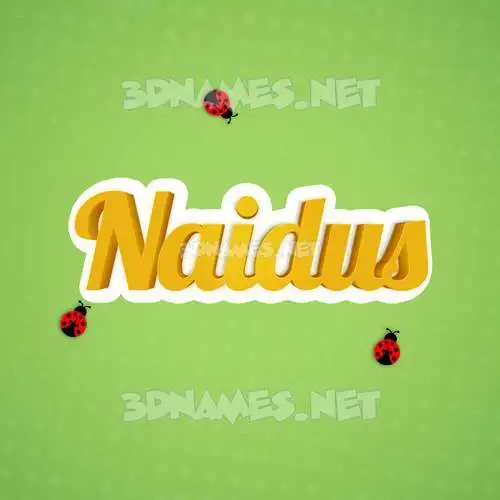 naidus in Ladybugs style - 3D name wallpaper naidus in Ladybugs style - 3D name wallpaper