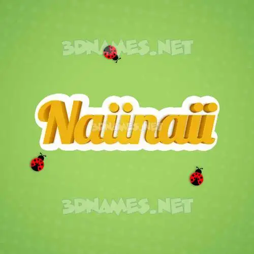 naiinaii in Ladybugs style - 3D name wallpaper naiinaii in Ladybugs style - 3D name wallpaper