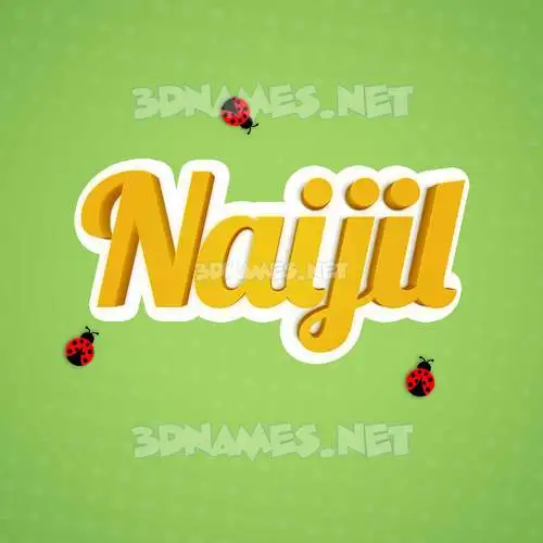 naijil in Ladybugs style - 3D name wallpaper