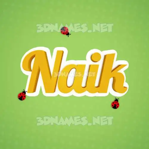 naik in Ladybugs style - 3D name wallpaper naik in Ladybugs style - 3D name wallpaper
