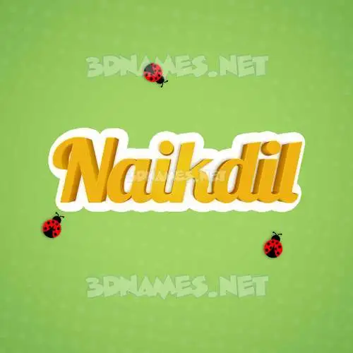 naikdil in Ladybugs style - 3D name wallpaper