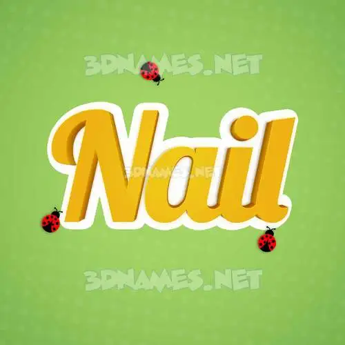 nail in Ladybugs style - 3D name wallpaper