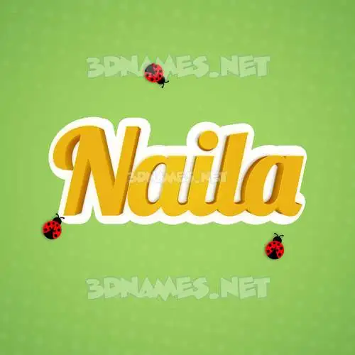 naila in Ladybugs style - 3D name wallpaper