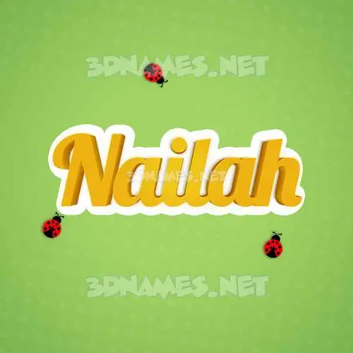 nailah in Ladybugs style - 3D name wallpaper