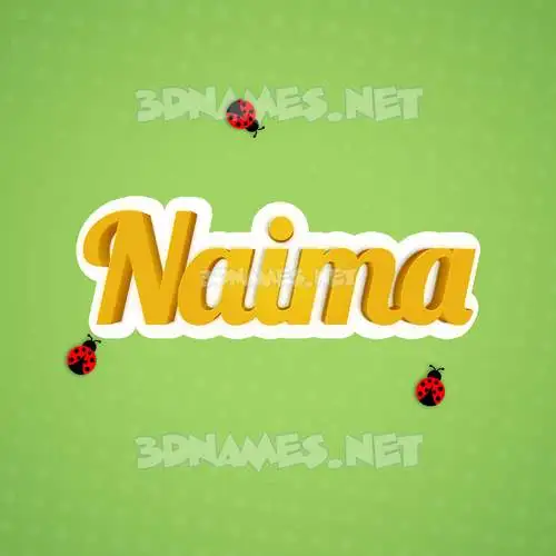 naima in Ladybugs style - 3D name wallpaper