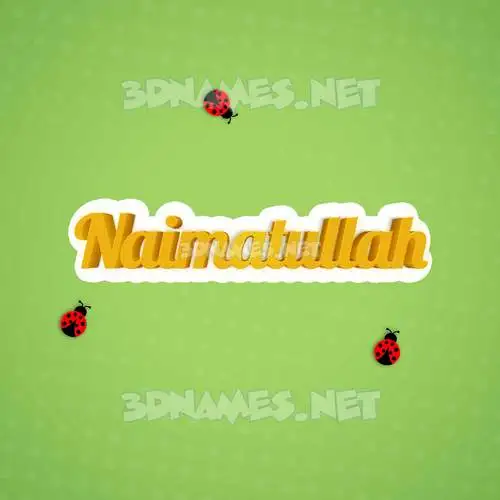 naimatullah in Ladybugs style - 3D name wallpaper