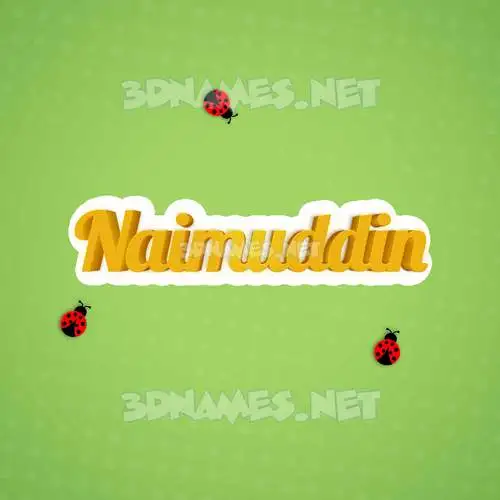 naimuddin in Ladybugs style - 3D name wallpaper naimuddin in Ladybugs style - 3D name wallpaper