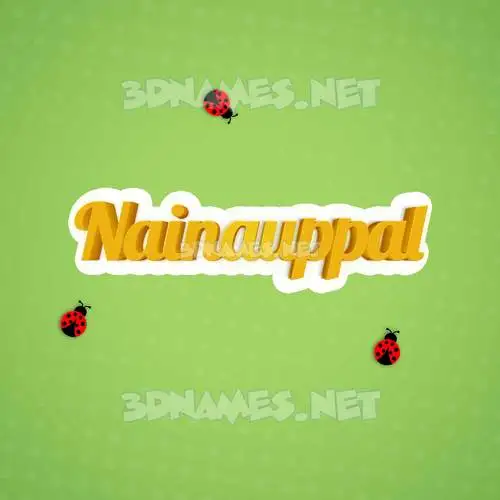 nainauppal in Ladybugs style - 3D name wallpaper