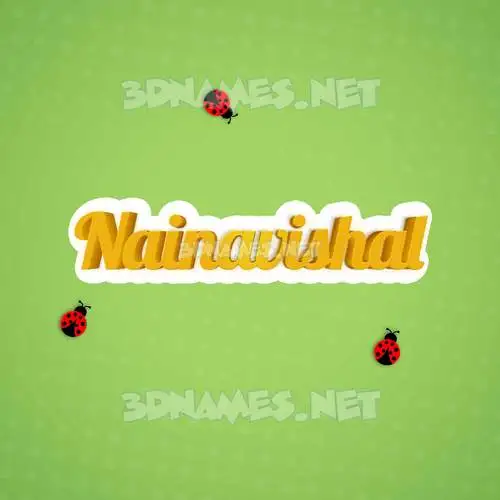 nainavishal in Ladybugs style - 3D name wallpaper