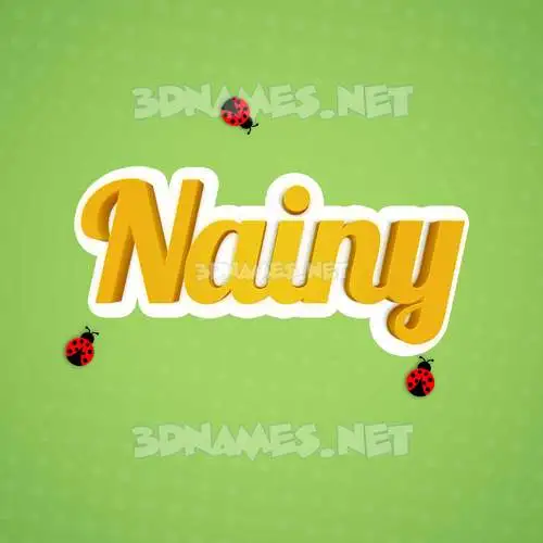 nainy in Ladybugs style - 3D name wallpaper nainy in Ladybugs style - 3D name wallpaper