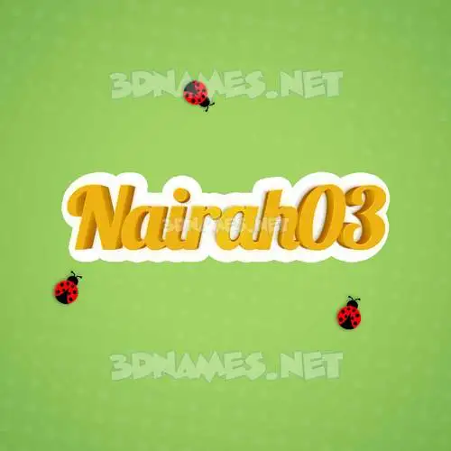 nairah03 in Ladybugs style - 3D name wallpaper nairah03 in Ladybugs style - 3D name wallpaper