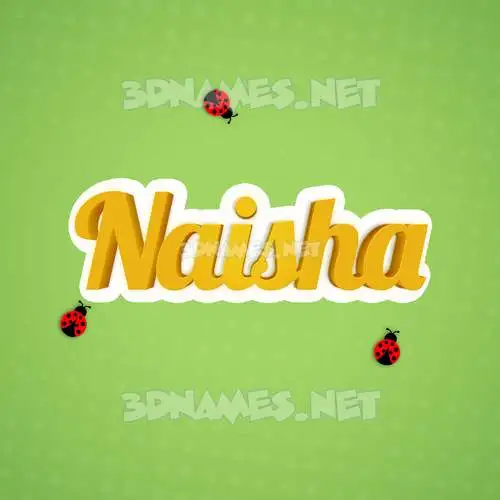 naisha in Ladybugs style - 3D name wallpaper naisha in Ladybugs style - 3D name wallpaper