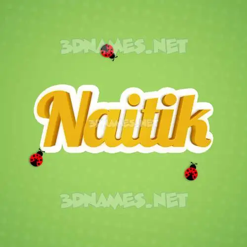 naitik in Ladybugs style - 3D name wallpaper naitik in Ladybugs style - 3D name wallpaper