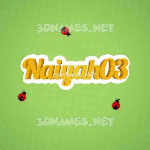 naiyah03 in Ladybugs style - 3D name wallpaper naiyah03 in Ladybugs style - 3D name wallpaper