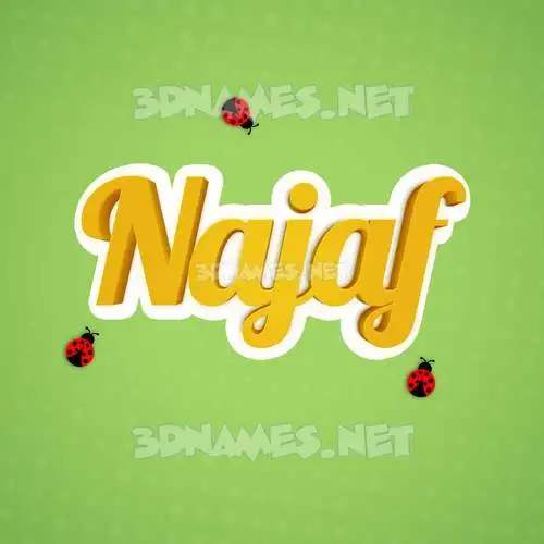 najaf in Ladybugs style - 3D name wallpaper najaf in Ladybugs style - 3D name wallpaper
