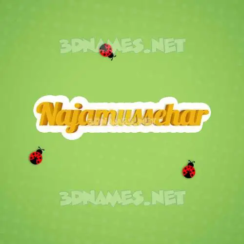 najamussehar in Ladybugs style - 3D name wallpaper najamussehar in Ladybugs style - 3D name wallpaper