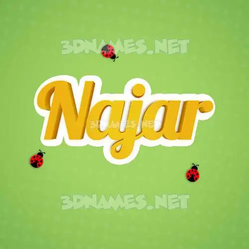 najar in Ladybugs style - 3D name wallpaper najar in Ladybugs style - 3D name wallpaper