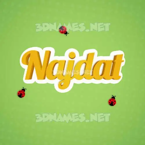 najdat in Ladybugs style - 3D name wallpaper