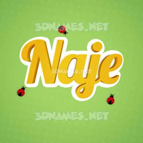 naje in Ladybugs style - 3D name wallpaper naje in Ladybugs style - 3D name wallpaper