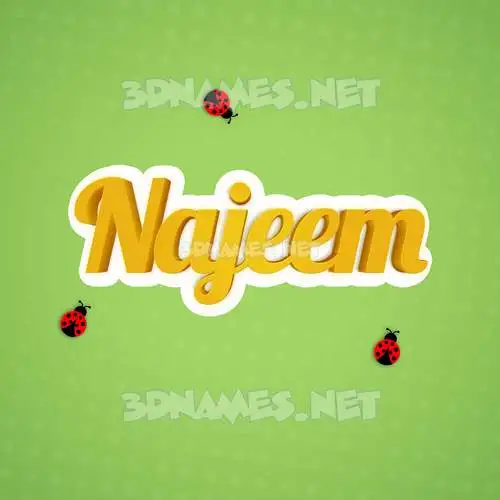 najeem in Ladybugs style - 3D name wallpaper najeem in Ladybugs style - 3D name wallpaper