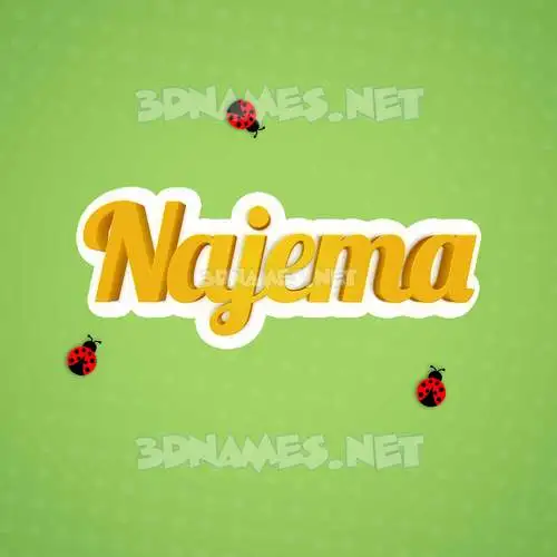 najema in Ladybugs style - 3D name wallpaper najema in Ladybugs style - 3D name wallpaper