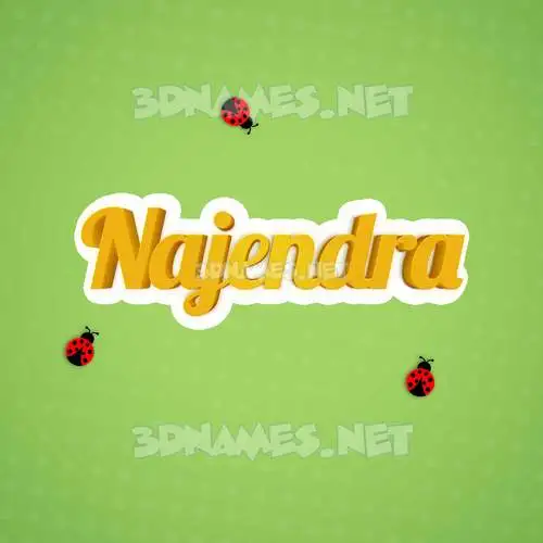 najendra in Ladybugs style - 3D name wallpaper