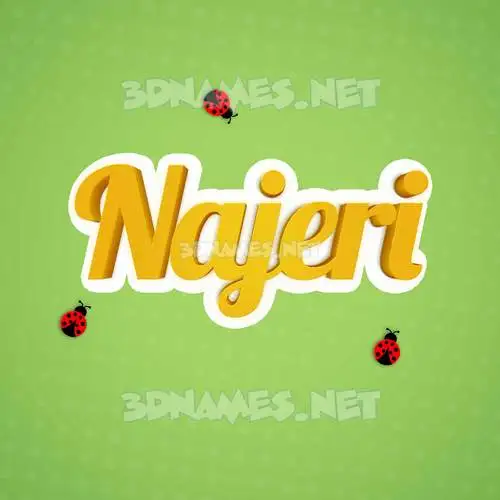 najeri in Ladybugs style - 3D name wallpaper najeri in Ladybugs style - 3D name wallpaper