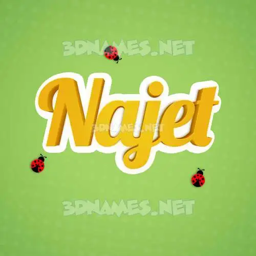 najet in Ladybugs style - 3D name wallpaper najet in Ladybugs style - 3D name wallpaper