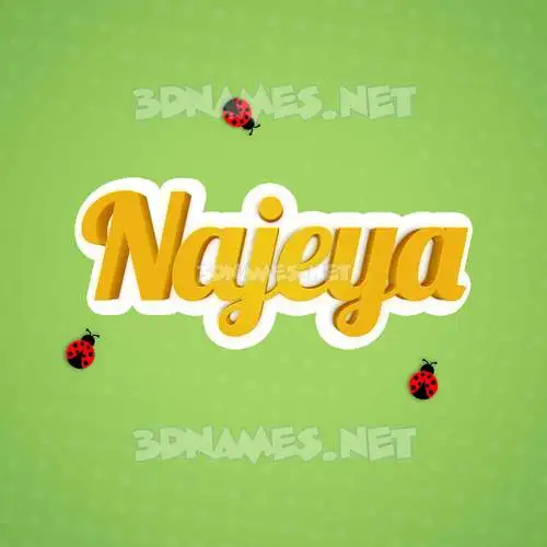 najeya in Ladybugs style - 3D name wallpaper najeya in Ladybugs style - 3D name wallpaper
