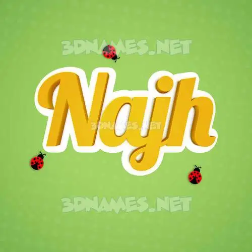 najh in Ladybugs style - 3D name wallpaper najh in Ladybugs style - 3D name wallpaper
