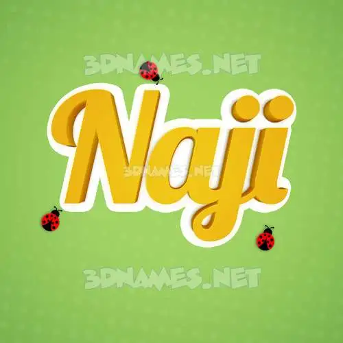 naji in Ladybugs style - 3D name wallpaper