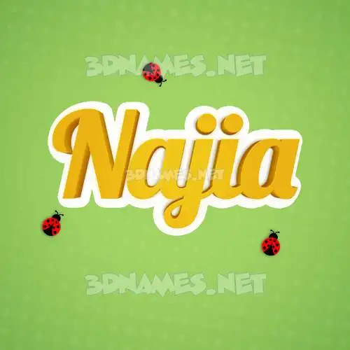 najia in Ladybugs style - 3D name wallpaper najia in Ladybugs style - 3D name wallpaper