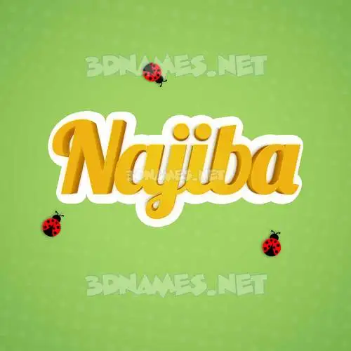 najiba in Ladybugs style - 3D name wallpaper najiba in Ladybugs style - 3D name wallpaper