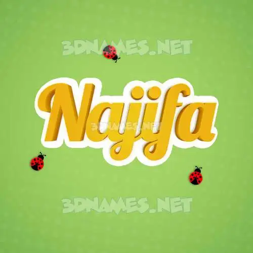 najifa in Ladybugs style - 3D name wallpaper