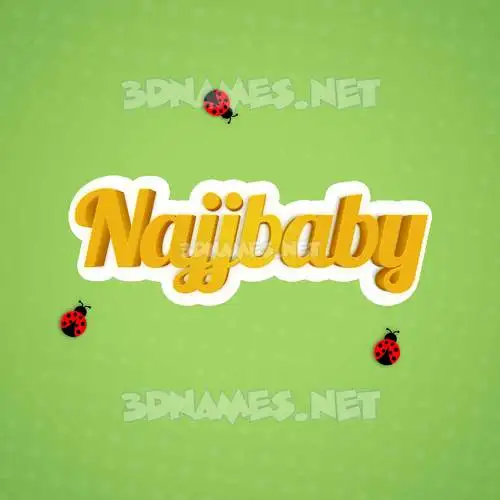 najjbaby in Ladybugs style - 3D name wallpaper najjbaby in Ladybugs style - 3D name wallpaper