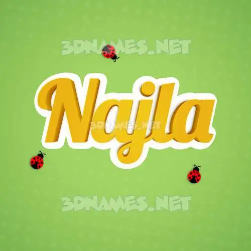 najla in Ladybugs style - 3D name wallpaper najla in Ladybugs style - 3D name wallpaper
